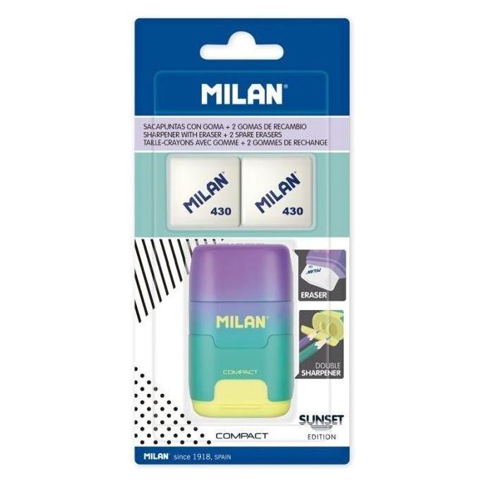 Milan Kompakter Sunset-Spitzer + 2 MILAN-Radiergummis (42833405)