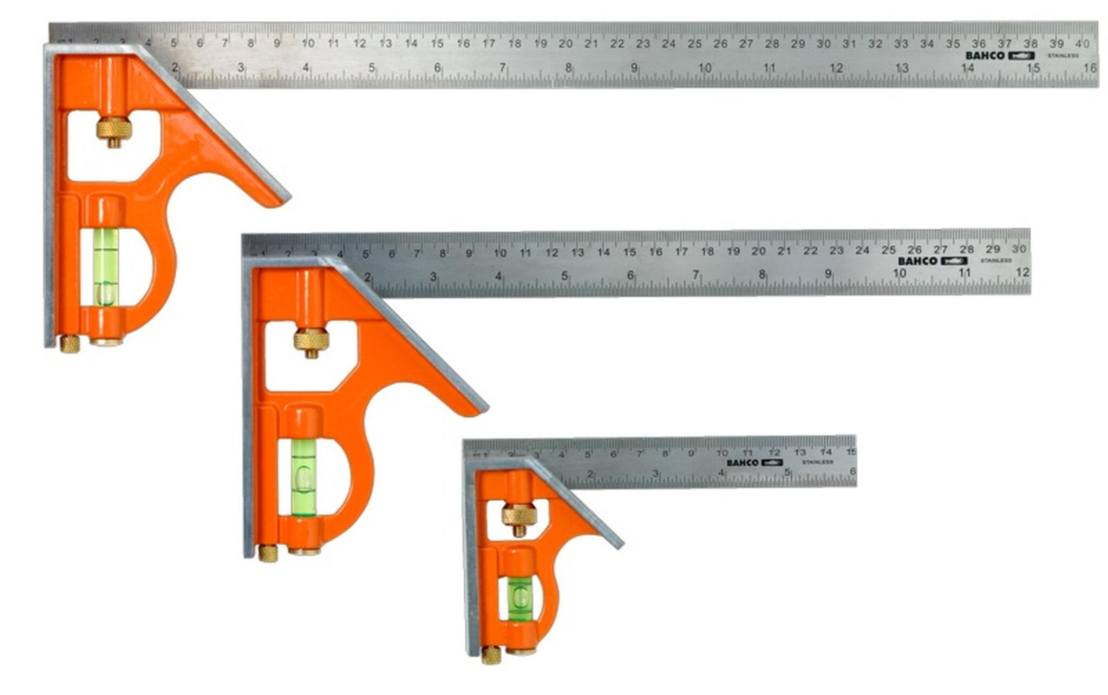 Bahco Combinatiemeter 300 mm metrisch en inch met 45 en 90 graden markering