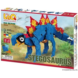 LaQ Japanese Educational Constructor „Dinosaur Stegosaurus“ (300 Teile, 4 „Hamacron“-Teile (Räder un