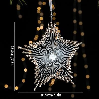 Rare Purchases Christmas Tree Ornaments Hanging, Acrylic Crystal Pendant, Snowflake Ornaments , Home Decoration Xmas Gifts s1