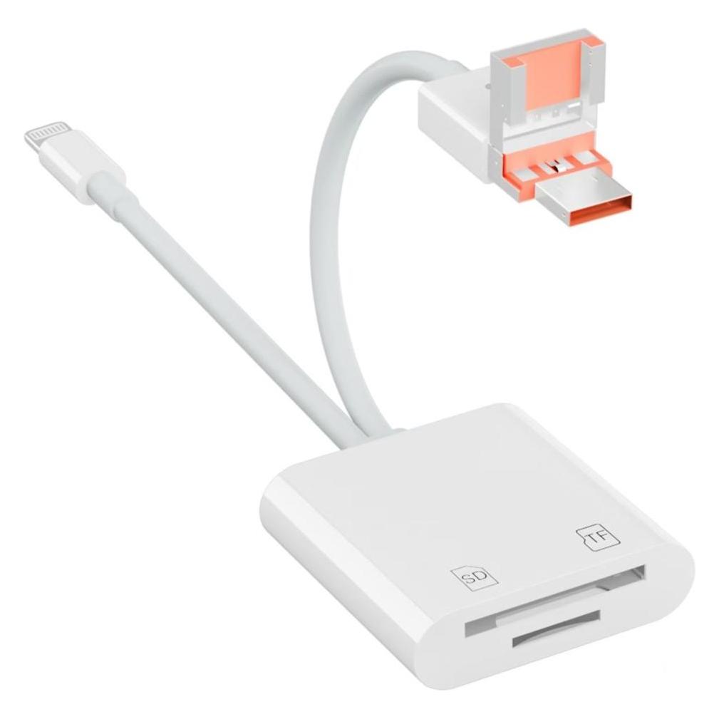 PowerGuard DualHeadConnect USB-C/USB-A Lightning Photo SD Card Adapter (Lightning, USB-C) (00034946)