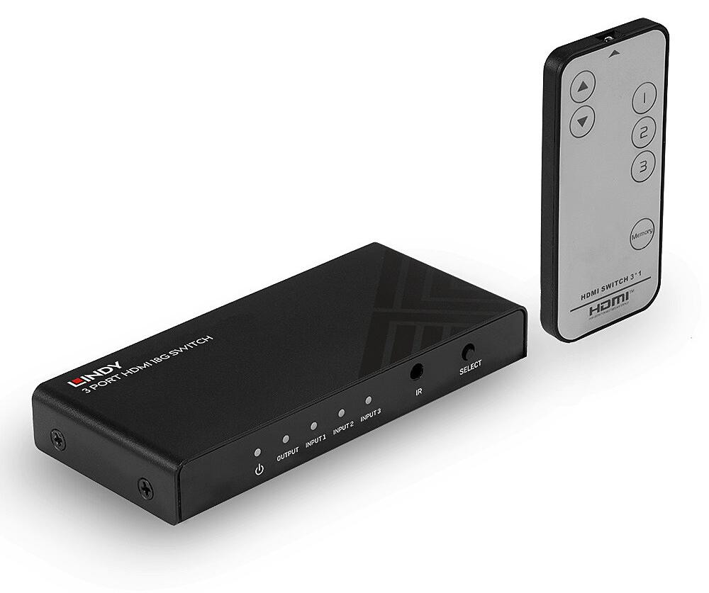 Lindy 38232 3-poorts HDMI 18G switch