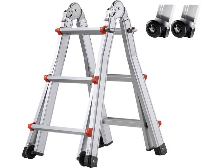 VEVOR Telescopische Ladder A-Frame 3 Meter Verlengstuk\, Multifunctioneel voor Huiswerk
