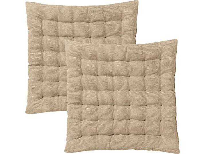 Erwin Müller Stuhlkissen London 2er-Pack Taupe Größe 40x40x3 cm