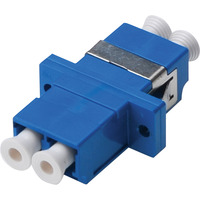 LWL Kupplung, Duplex, LC > LC Buchse, Single Mode OS2 blau, inkl. Schrauben