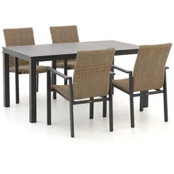 Manifesto Villongo/Menzano 160 cm Gartenmöbel-Set 5-teilig stapelbar