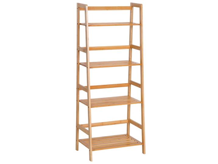 Étagère échelle à 4 niveaux bambou bois naturel