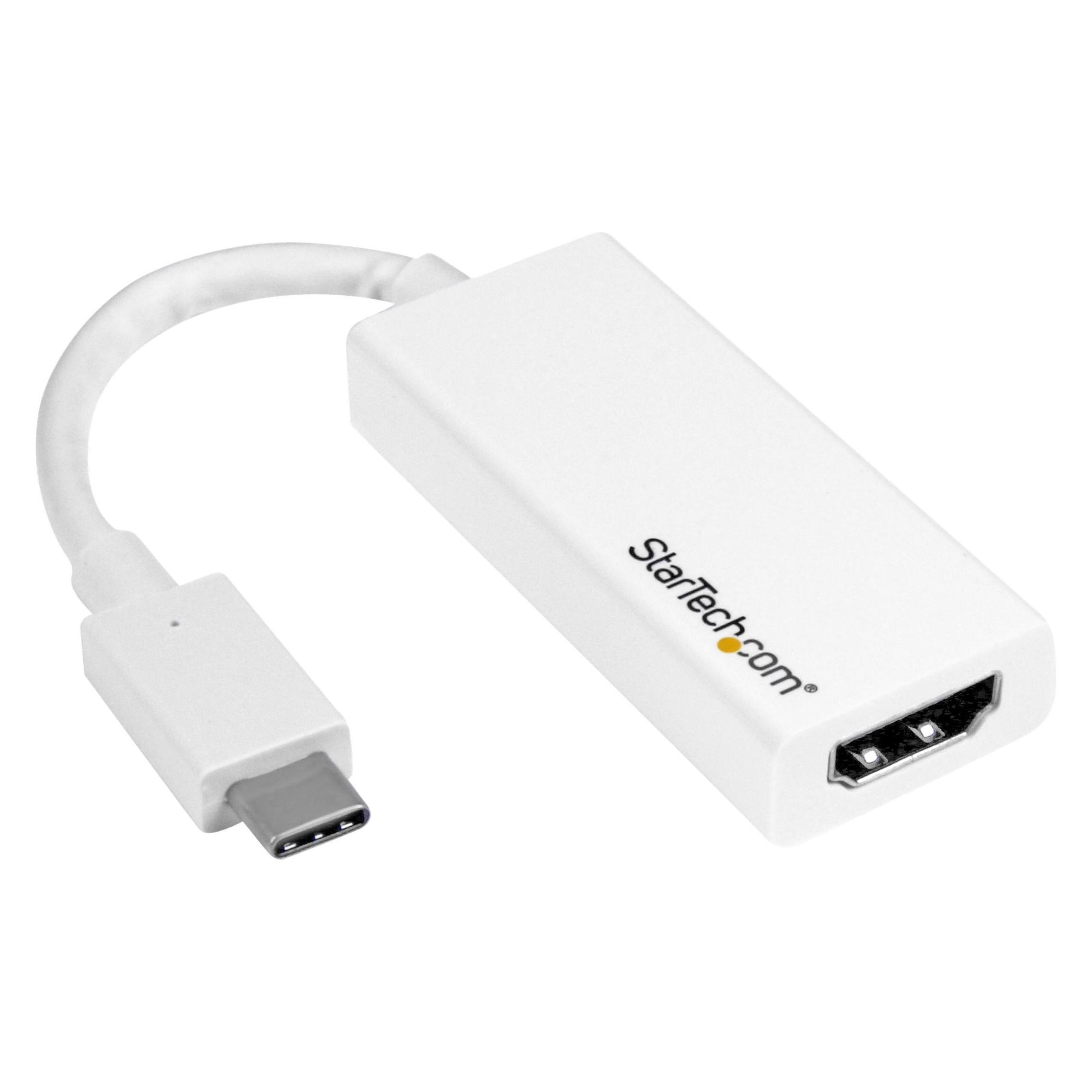 StarTech USB-C zu HDMI Adapter - USB Typ C zu HDMI Konverter für Computer mit USB - 4K 60Hz - Weiss (HDMI) (CDP2HD4K60W)