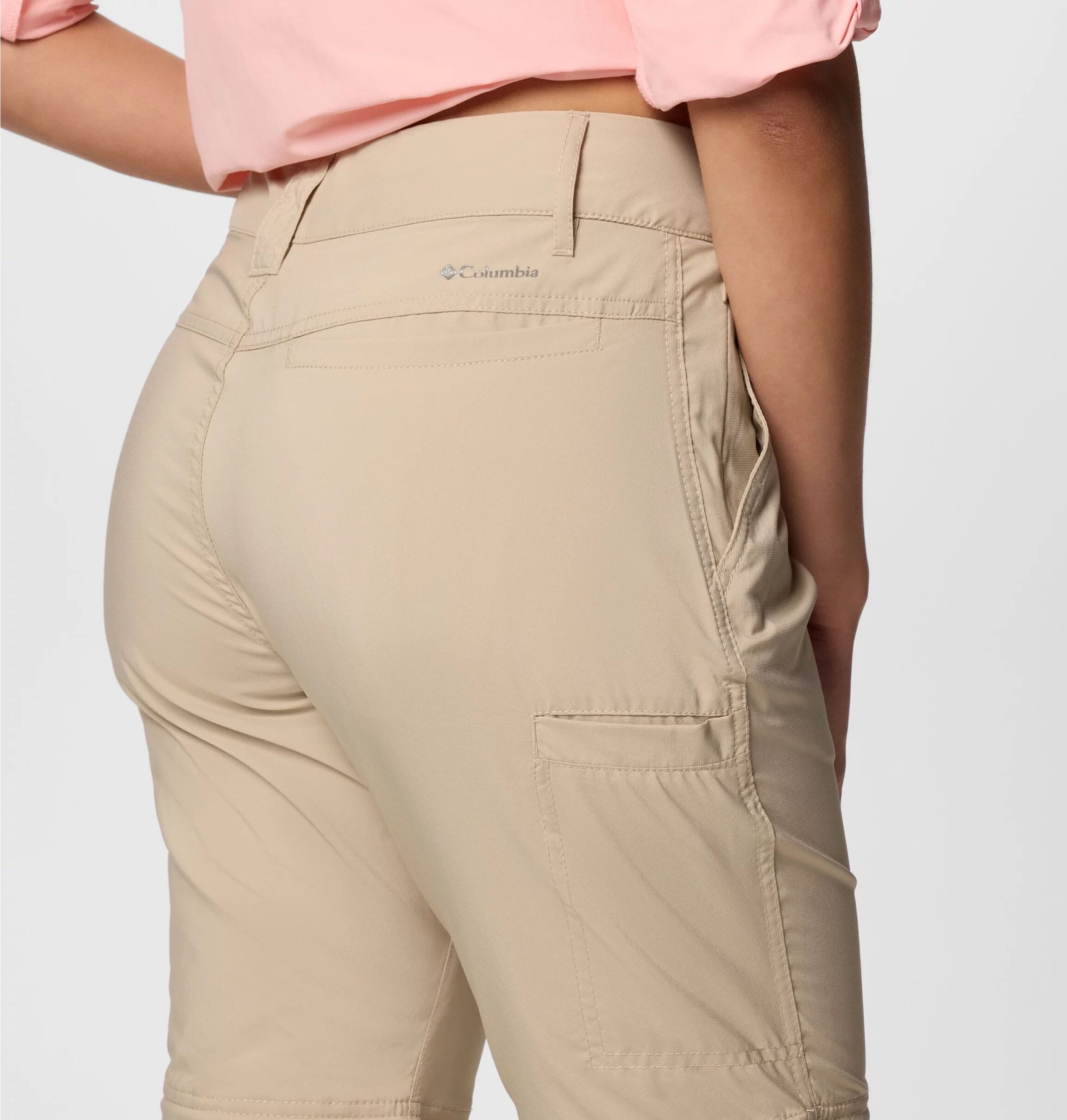 Outdoorhose COLUMBIA "Silver Ridge Utility Convertible Pant", Damen, Gr. 16 (46), N-Gr, beige (ancient fossil), Obermaterial: 100% Polyester, Hosen Outdoorhose, atmungsaktiv, schnell trocknend, aus Polyester ancient fossil 16 (46), N-Gr