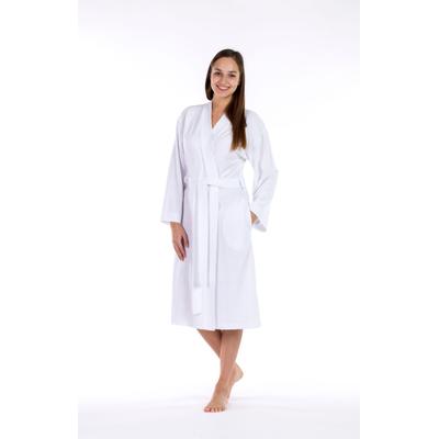 Damenbademantel FRAMSOHN FROTTIER "Jersey" Gr. S, weiß, L:105cm, Jersey, Hausmäntel, besonders leicht, Reisebademantel