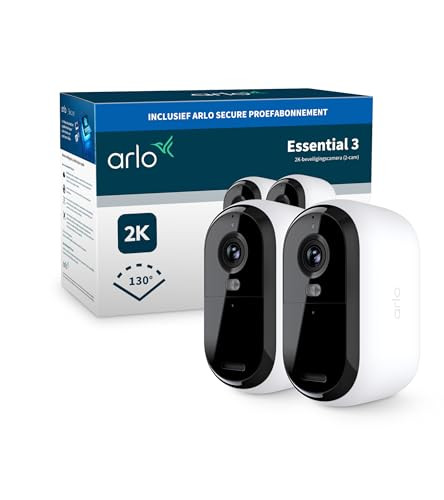 Arlo Essential 3 2K beveiligingscamera 2-pack