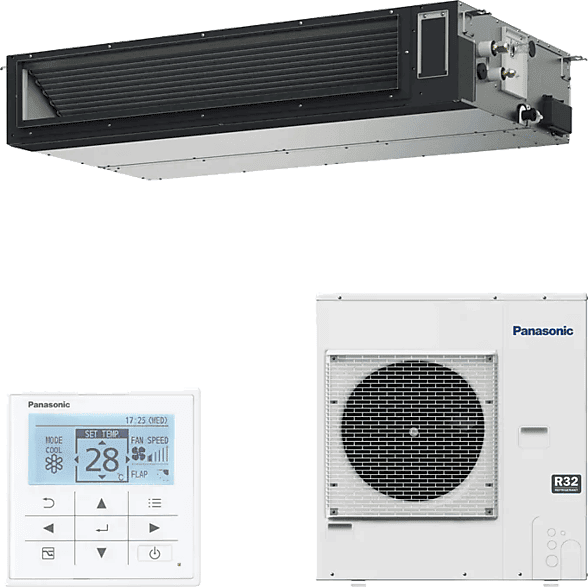 Aire acondicionado por conductos - Panasonic KIT-125PF3Z5-6, 10406 fg/h, Nanoex ,Inverter, Blanco
