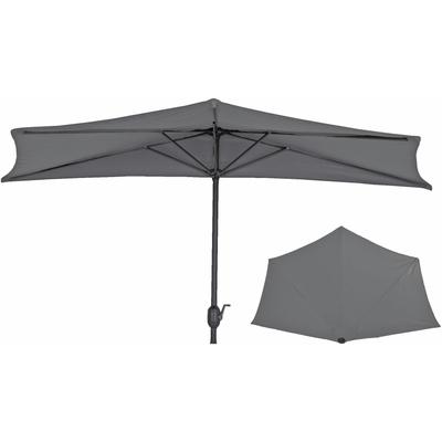 Sonnenschirm GARDEN PLEASURE "Wandschirm", grau (schwarz), Standschirme, einklappbar