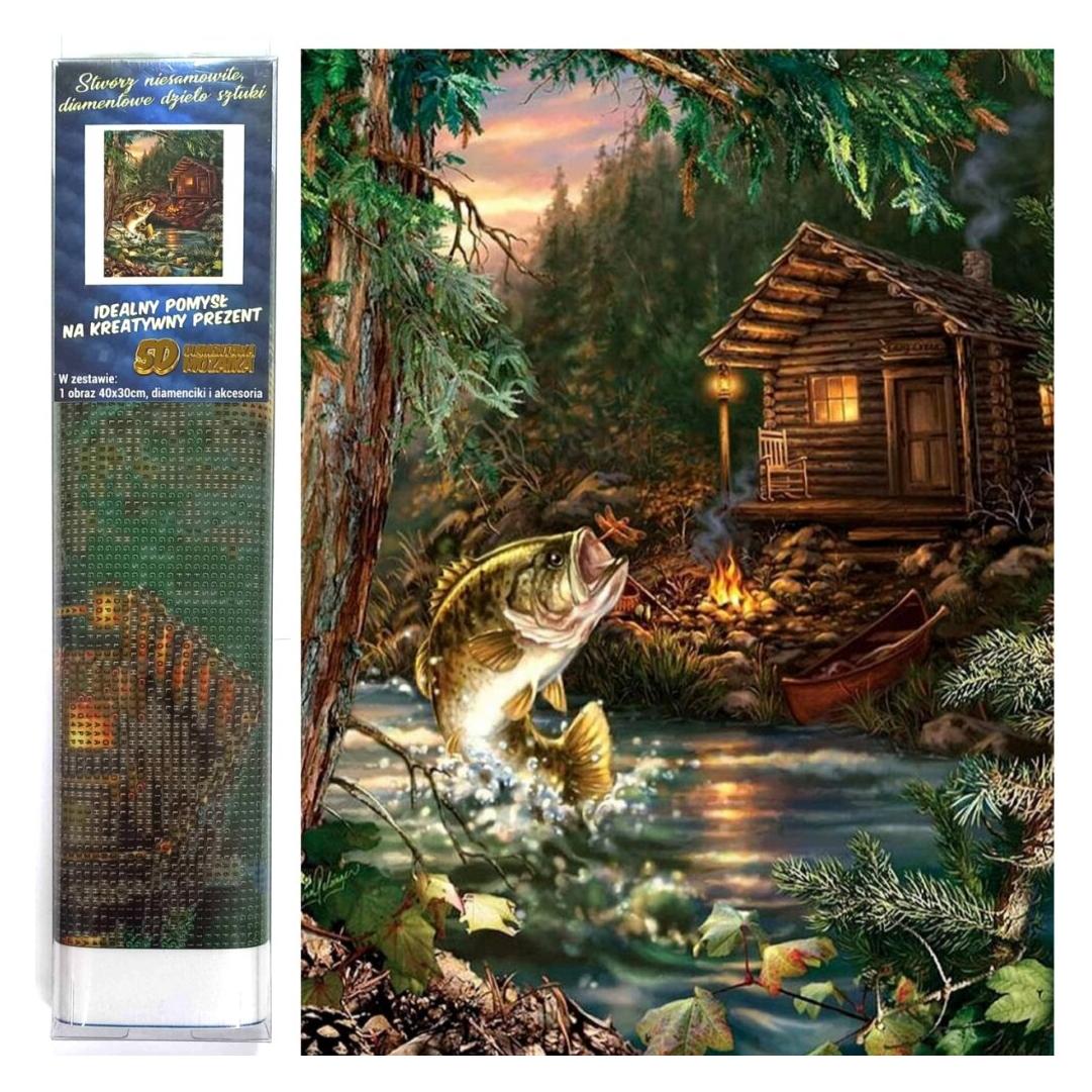 Norimpex Diamantové malování RybáÅská chata 30x40cm (1008651)
