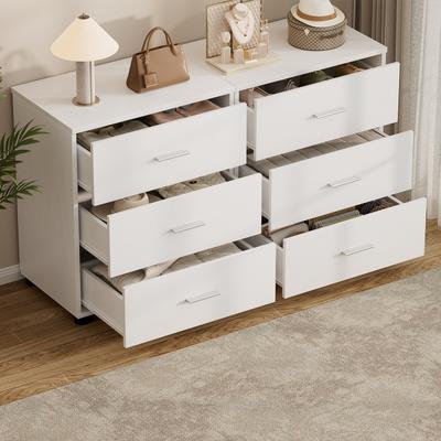 Rackcog 1/ 2 Pack Dressers with 6 Storage Drawers, Closet Organizers for Bedroom and Walk-in Closet