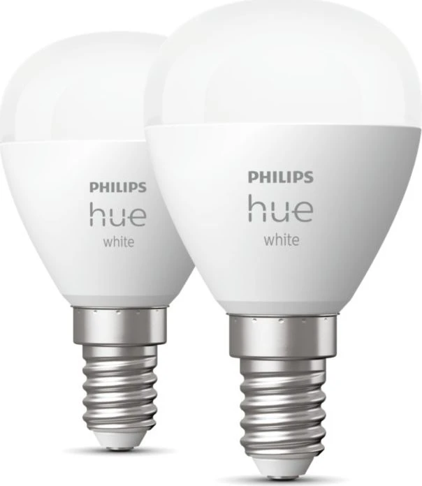 Philips Hue White 5,7 Watt E14 Tropfen - 2-teiliges Set, 2 Stk