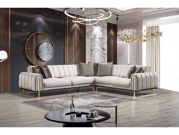 Viva Möbel Sofa BOLD, L300 x R260 cm, Luxuriöses Design und erstklassiger Komfort.
