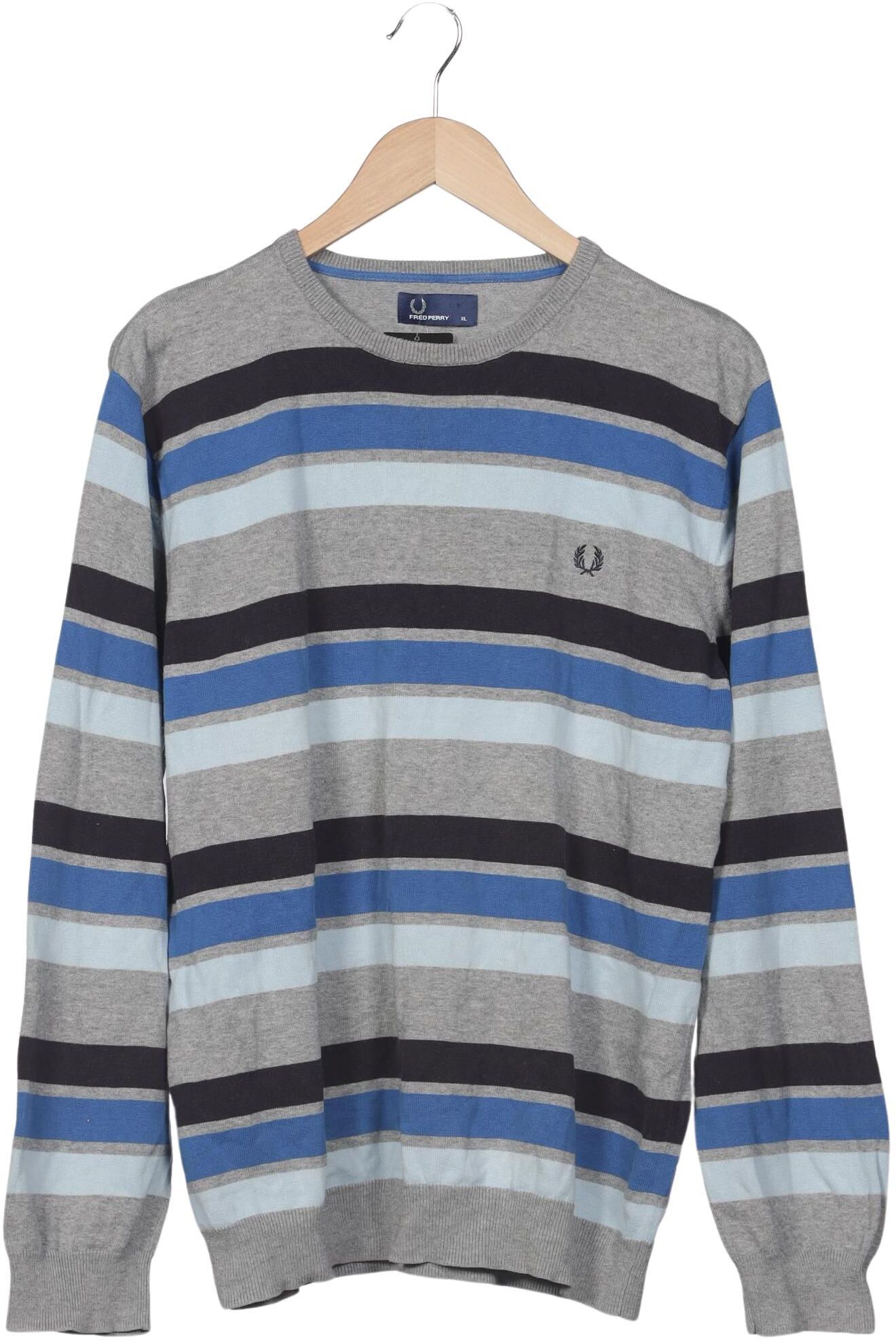 Fred Perry Herren Pullover, Mehrfarbig, Gr. XL, Baumwolle - Second Hand