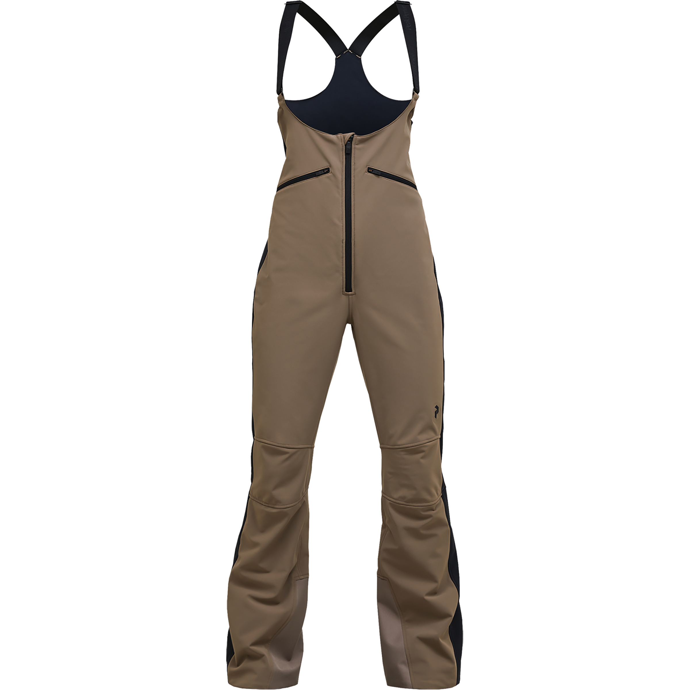 Peak Performance Stretch Bib Hose Damen Softshellhose braun Größe L Skifahren | Freeride Wasserdicht Wasserabweisend