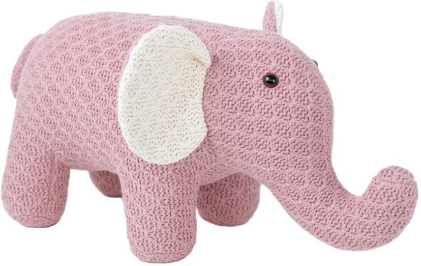 Crochetts Peluche mini-éléphant 100% coton rose Rose 26x48x23cm