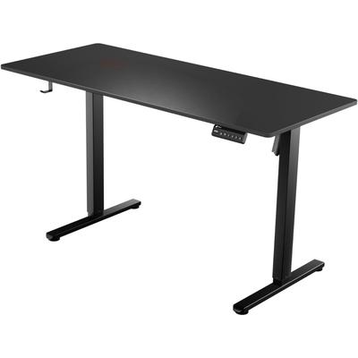 LUTIVO Foxtrot, Höhenverstellbarer Schreibtisch Elektrisch, Memory-Funktion und Kabelmanagement, 120 x 60 cm, Schwarz/Schwarz