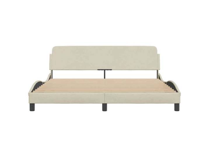 Lit 160x200cm - VIDAXL - Cadre de lit MODERNE - Dover crème tissu L9034