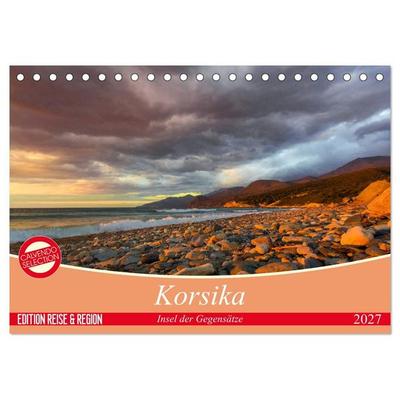Korsika - Insel der Gegensätze (Tischkalender 2027 DIN A5 quer), CALVENDO Monatskalender