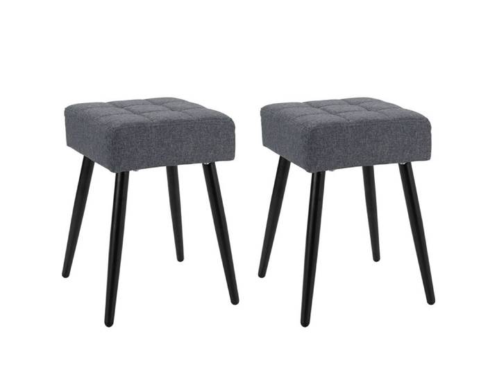 Louise - Tabouret Anthracite. Noir