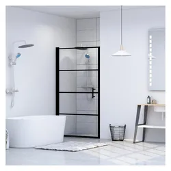 vidaXL, Duschkabine + Duschwand, Samonita (Transparent) (195 cm, 88 cm, 195 cm)