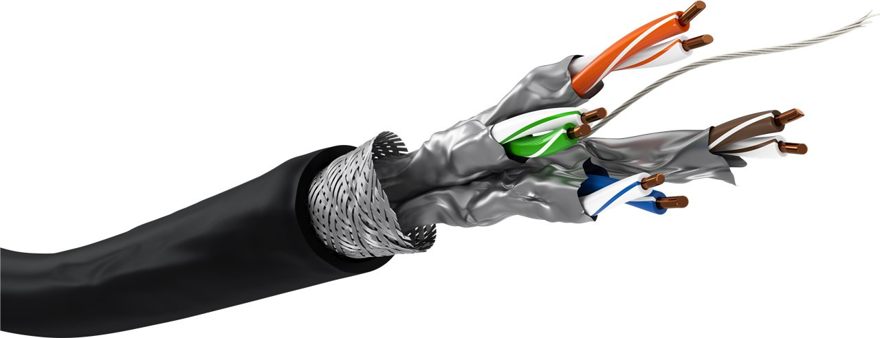 Goobay CAT 7 buitenkabel netwerk S/FTP PiMF zwart 100 meter