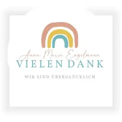 Geburt  Dankeskarte im Design "Babybogen" - Musterkarte