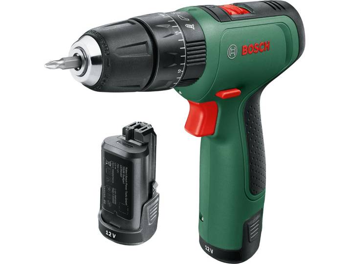 Akku-Bohrschrauber EasyImpact 1200, 2 x Akku PBA 12V 1.5Ah, Bohrer-Set, Tragekf.