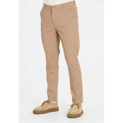 Cargohose NOU "Quentin", Herren, Gr. S, US-Größen, beige (braun), 97% Baumwolle, 3% Elasthan, unifarben, Hosen Cargohose, im klassischen Design
