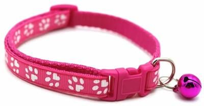 Uplift Essentials Charming Adjustable Pet Bell Collar rose Red