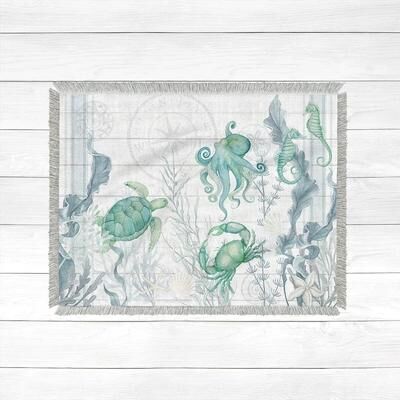 Laural Home Beach Therapy Friends Woven Throw Blanket