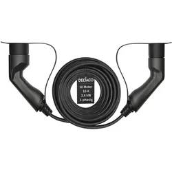 Deltaco, Elektroauto Ladekabel, EV-Ladekabel, E-Auto & Hybrid, Typ2 auf Typ2, 16 A, 3,6 kW, 1-phasig (Typ 2, 3.60 kW, 16 A, 10 m)