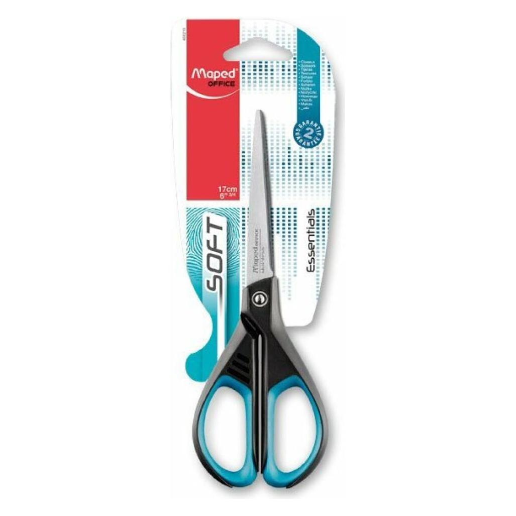 Magni Maped M468210 - Schere Essentials Soft symmetrisch, 17 cm, schwarz/blau (17 cm) (M468210)