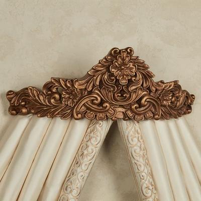 Touch of Class Graciella Wall Teester Bed Crown Aged Gold , Aged Gold