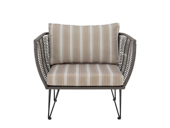 Garten Loungesessel Kairo – Metall mit handgeflochtenem Seil - Grün - Luxusbetten24