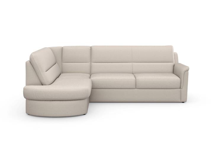 Ecksofa, 243x175 cm, Luxus-Microfaser, Grau, Ottomane Links, Sit&More