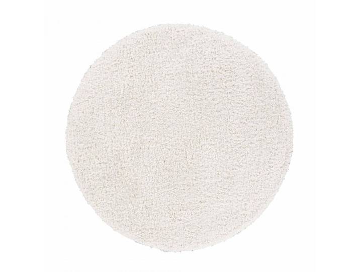 Tapis shaggy 120x120 rond crème