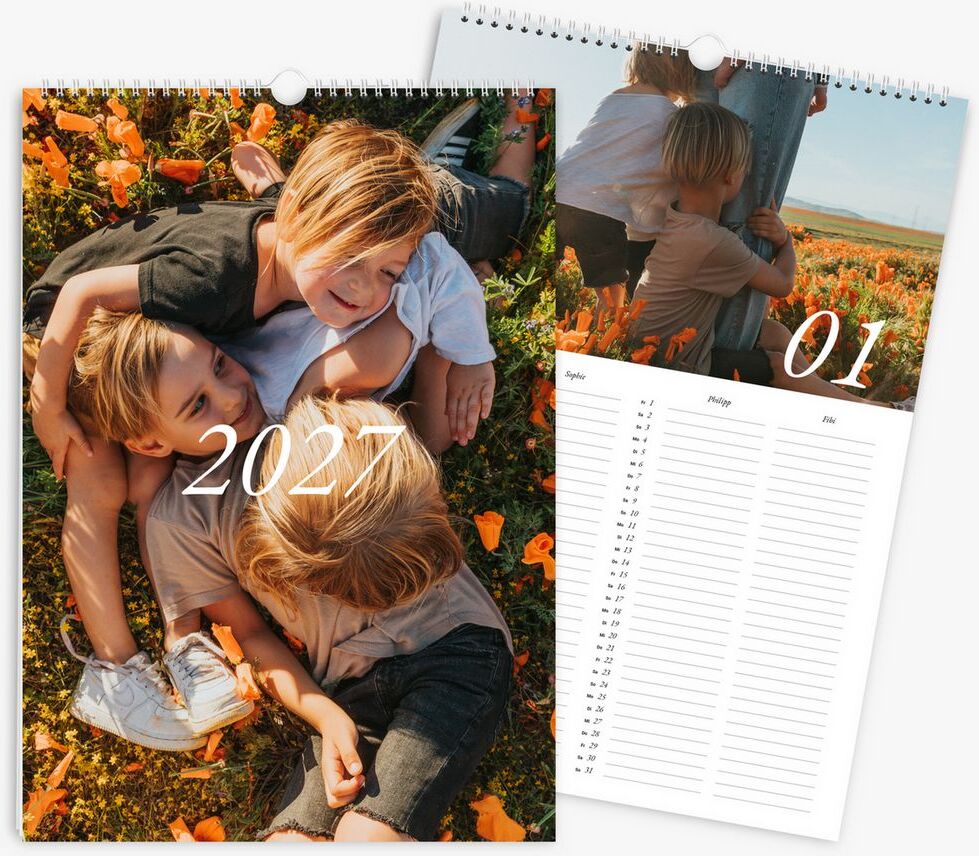 Myposter Familienplaner 2027 mit eigenen Fotos gestalten