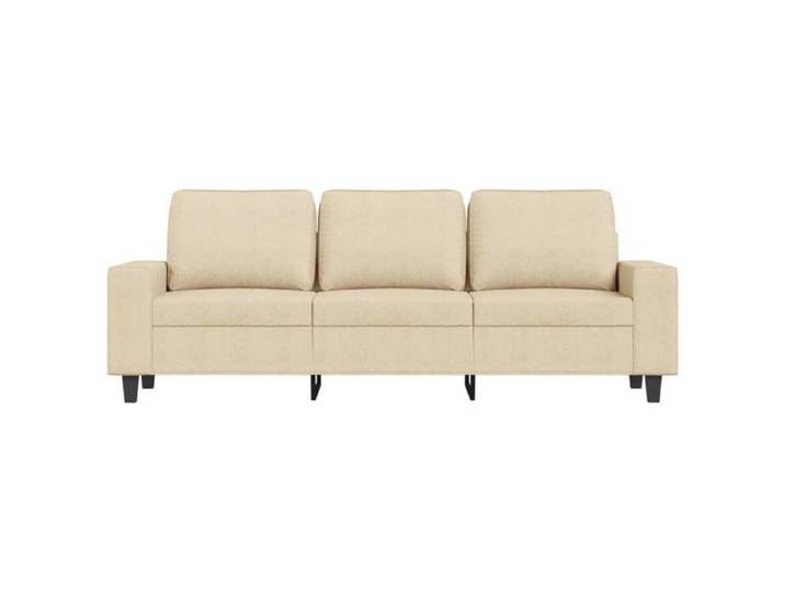 Canapé 3 places avec repose-pieds - SOLOMOON - Crème - 180 cm - 214x77x80 cm - Repose-pieds 60x50x41 cm