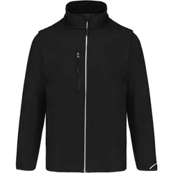 Kariban ProAct Herren 3-Lagen Softshell Jacke mit abnehmbaren Ärmeln Softshell-Jacke PA323 black M