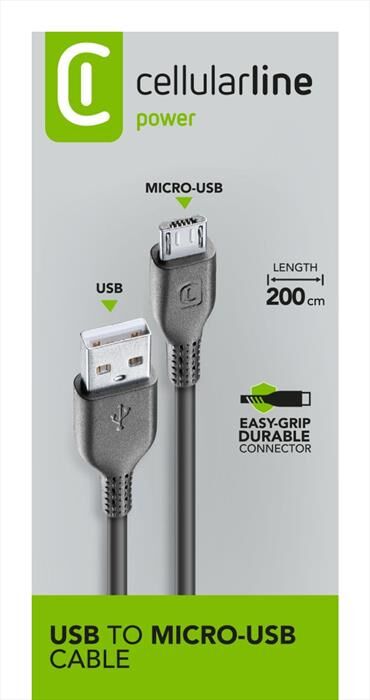 Cellular Line Usb Data Cable Home Micro Usb-nero