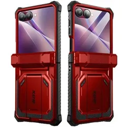 i-Blason Hülle Galaxy Z Flip 7 Armorbox Glas Clip (Samsung Galaxy Z Flip7), Smartphone Hülle, Rot