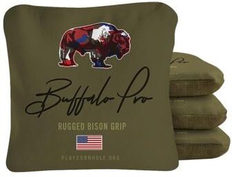 Skip's Garage Buffalo Olive Dual Sided Cornhole Bags