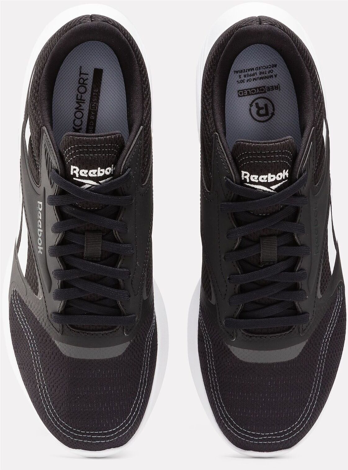 Laufschuh REEBOK "ENERGEN TECH 2", Gr. 43, schwarz (schwarz, grau 6, weiß, grau 5), Synthetik, Textil, Schuhe Laufschuh schwarz, grau 6, weiß, grau 5 43