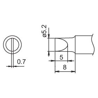 Hakko COMPOSIT Lötspitze Format 5.2D (Lötspitze) (T22-D52)