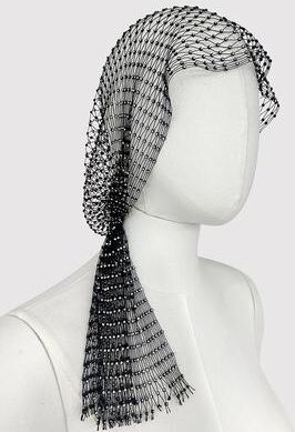 Fabled Fashion Studio Sparkling Rhinestone Fishnet Festival Headband a